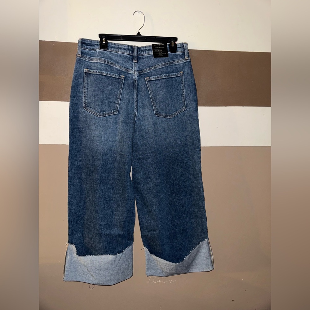 ‼️SALE‼️ Banana Republic Wide Leg Crop Jeans - Picture 2 of 3